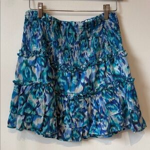 Allison New York Blue Patterned skirt medium